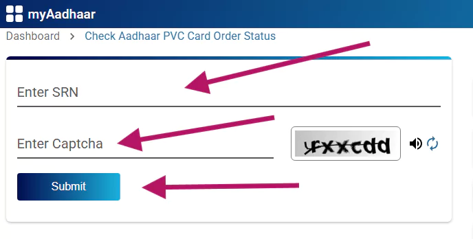 PVC Aadhaar Card Status